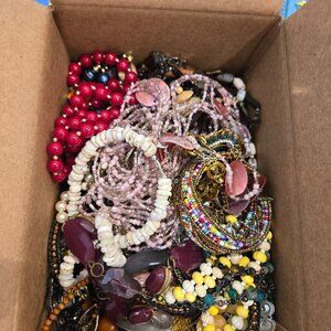 Wearable!  5 lbs mystery costume jewelry lot  Fun!